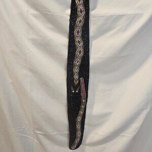 Vintage Original Bells & Bags Designed By Leslie Kaplan Snake Hand Beaded Belt